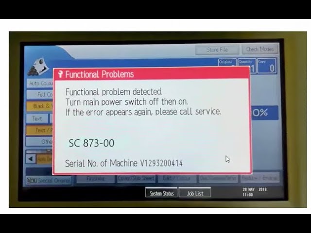 Reset SC 873-00 Ricoh 5200 - YouTube