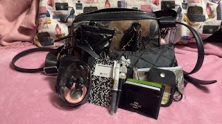 What’s in my bag- Coach “Bow Print” Signature Rowan