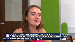 Woman encouraging other women to pursue careers in engineering