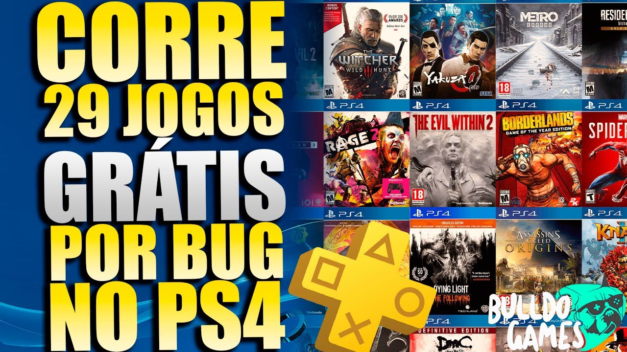 CORRE !!! 29 JOGOS GRÁTIS PARA SEMPRE POR BUG NO PS4 !!! COMPLETOS e DANDO TROFÉU !!! PSNOW!