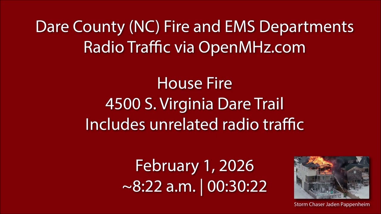 01.02.2026 - Пожарная служба и скорая помощь округа Дэр (Северная Каролина) - Южная Вирджиния, тр...