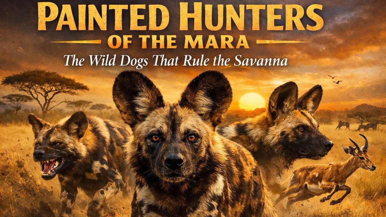 “Painted Hunters of the Mara: The Wild Dogs That Rule the Savanna”