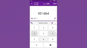 Math Tricks - Training mode - square numbers between 90 and 99 - level 070 (Number Keyboard)