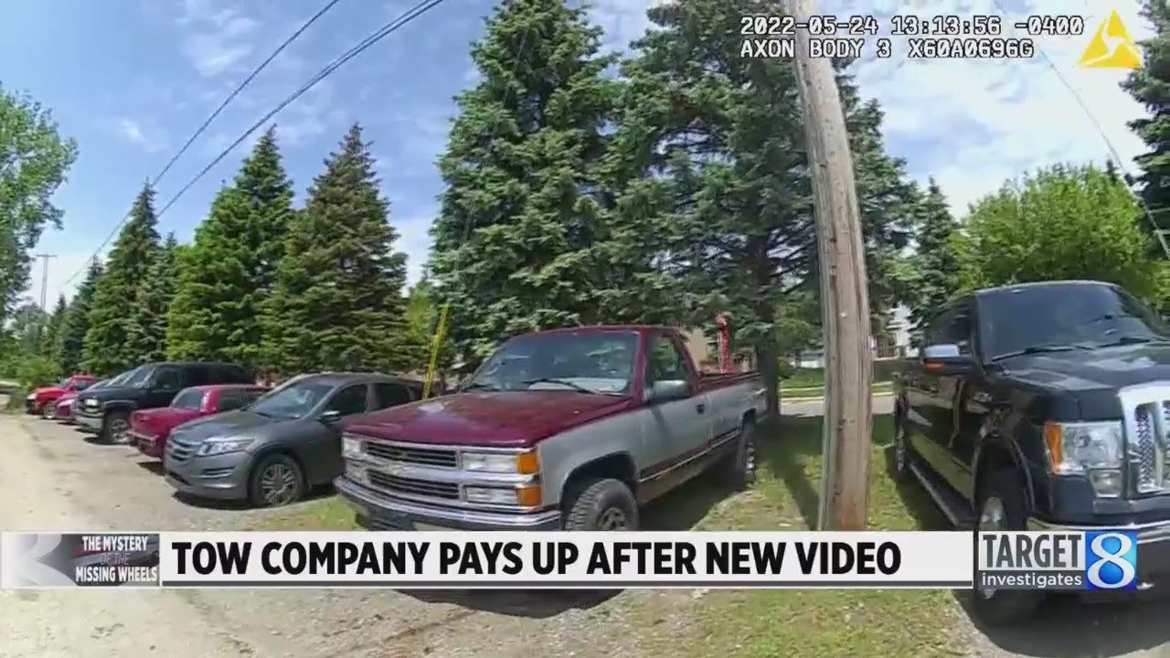 Tow company pays up after bodycam video shows missing wheels YouTube