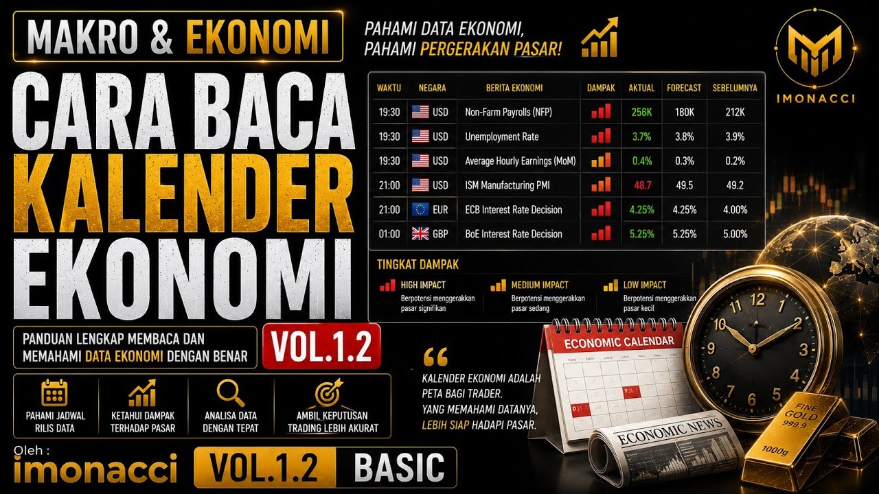 Makro \u0026 Ekonomi: Cara Baca Kalender Ekonomi — Panduan Memahami Data Berdampak Tinggi | VOL.1.2 BASIC
