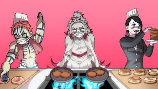 Akazawa, Kyojuro  and Enmu have to work hard to make hamburgers! (Demon Restaurant part 30)