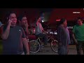 Tire shop/car dealership burns in Canoga Park, California.
