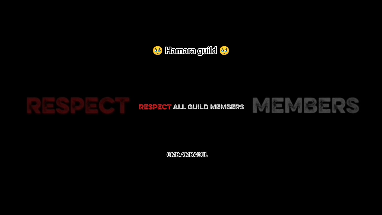 respect all guild members 👍🥹