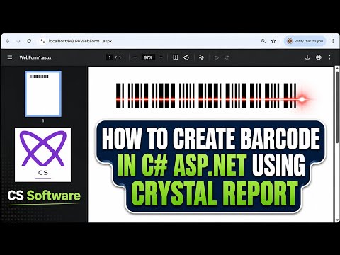 How to create barcode in C# Asp.net using crystal report