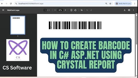 How to create barcode in C# Asp.net using crystal report