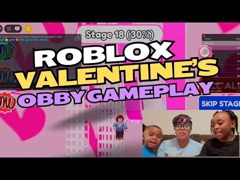 ROBLOX Valentine’s Day OBBY Gameplay with the Kiddos