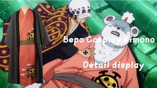 Detail display :SBluuCosplay One Piece Wano Country Kozuki Hiyori Bepo Cosplay Costume Kimono Outfit