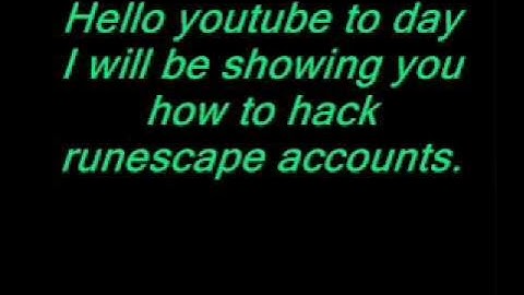 How to Hack Runescape Accounts 2011