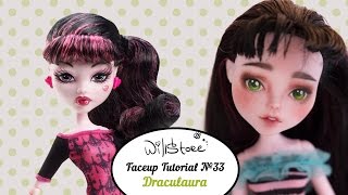 Faceup Tutorial №33 Draculaura OOAK Monster High Custom doll repaint
