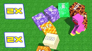 Minecraft 2048. Noob VS Noob. Cubes 2048.io Game