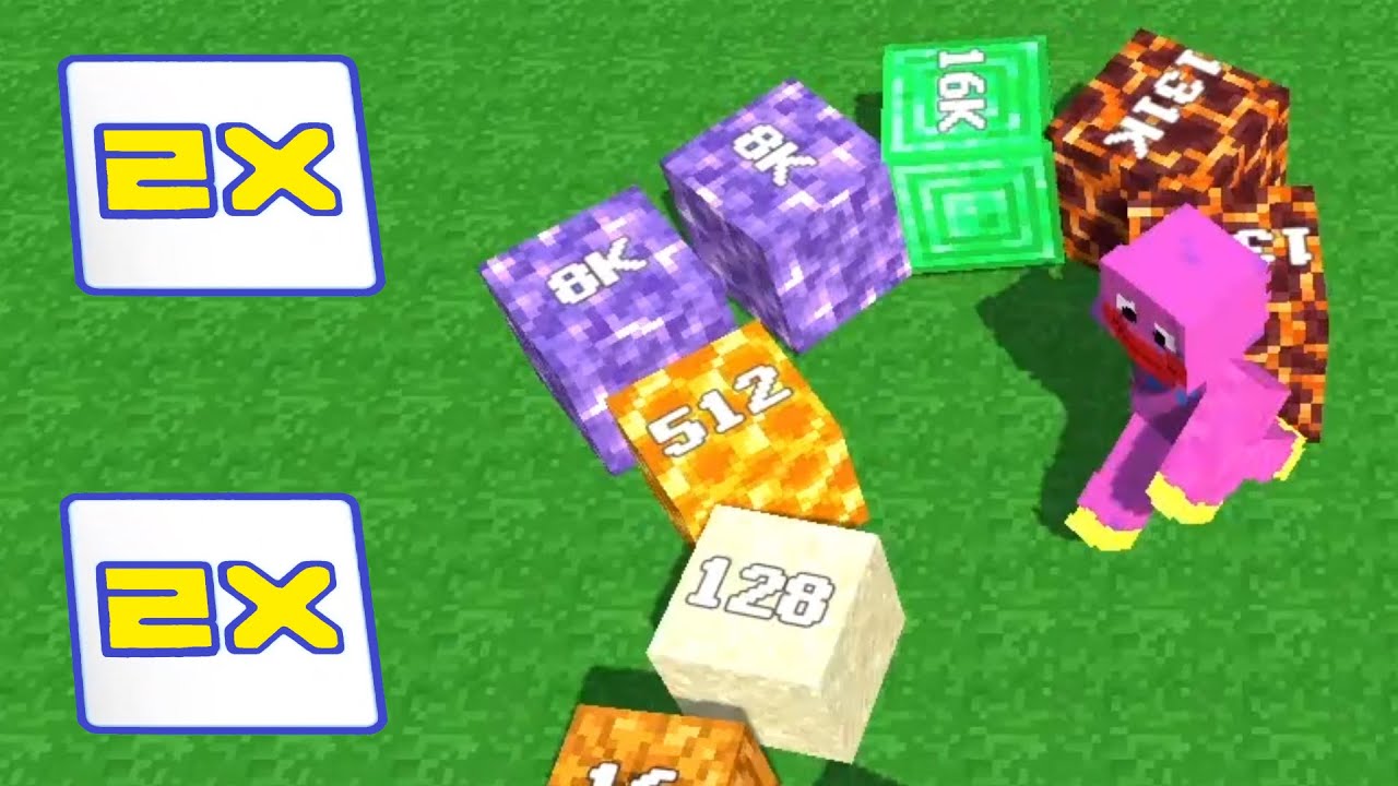 Minecraft 2048. Noob VS Noob. Cubes 2048.io Game