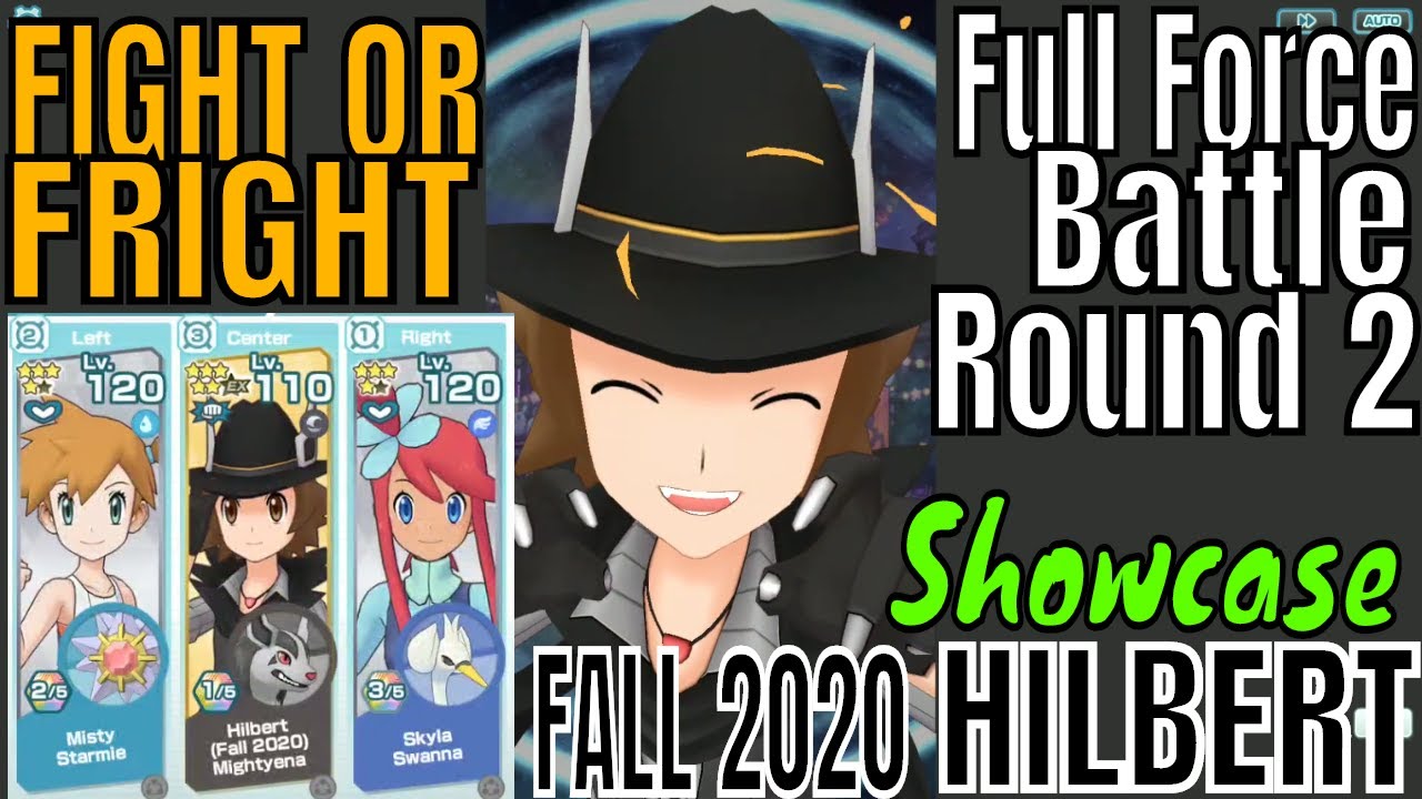 Pokemon Masters - Fight or Fright Fall 2020 Hilbert 1/5 lv 110 Full Force Battle Round 2 Showcase