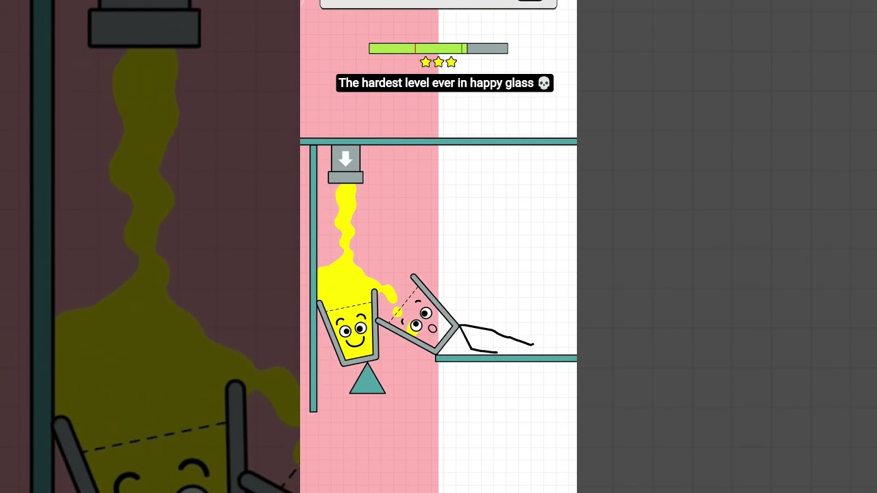 happy glass gameplay ❤️‍🩹 | the hardest level ever in happy glass