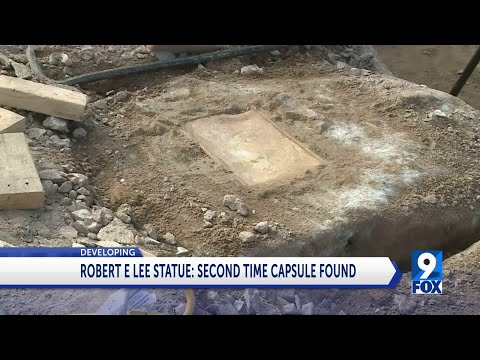 SECOND TIME CAPSULE FOUND BENEATH ROBERT E LEE STATUE