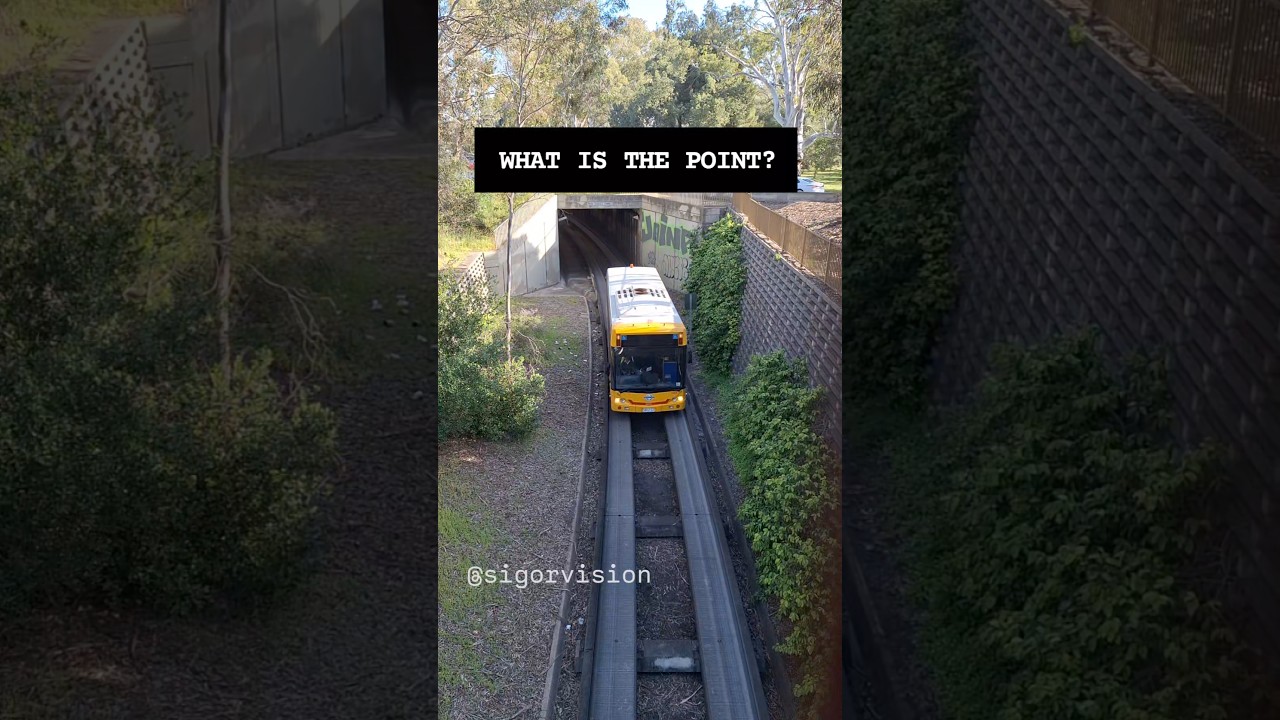 What is the point of these tracks? Follow @sigorvision Adelaide Bus O-Bahn.