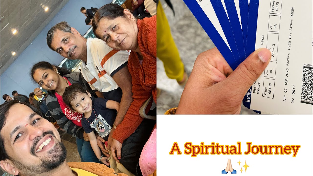 Varanasi-Ayodhya Day 01 Story 🥳 || Kannada Vlog with English Subtitles || ArunKV - Soumyashree 