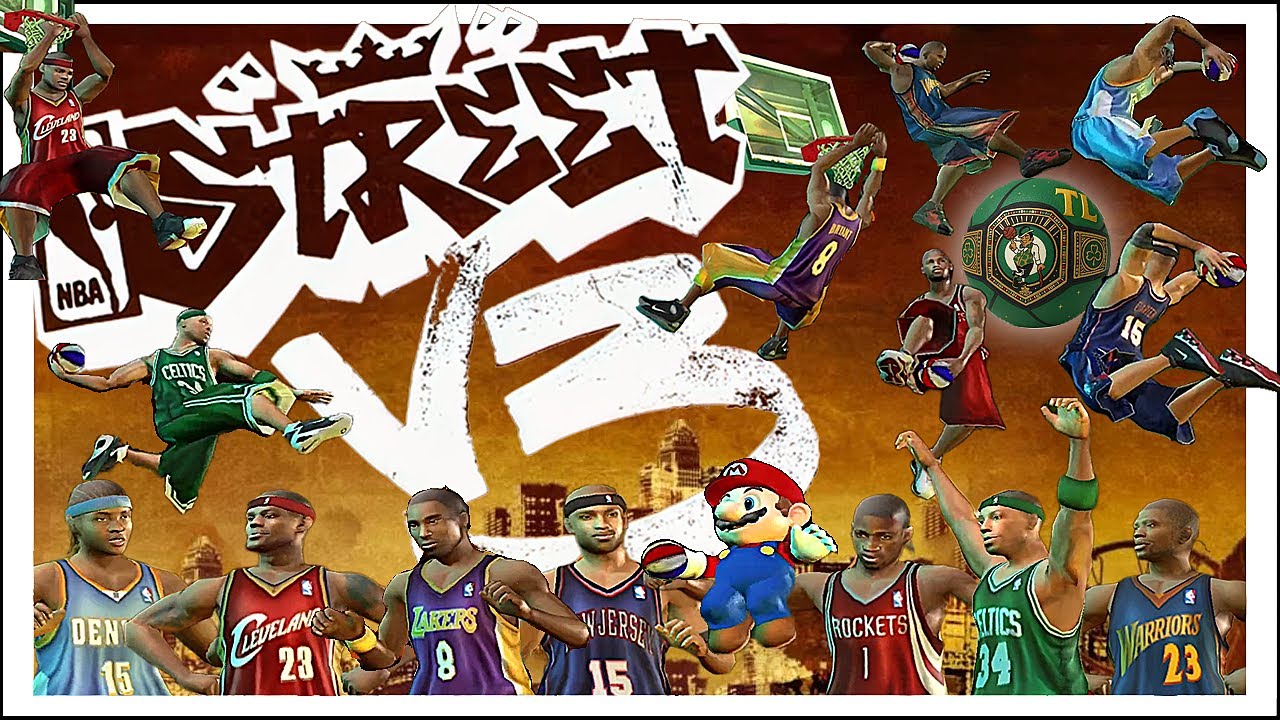 NBA Street V3 | Dunk Contest: Super Mario LeBron Kobe Vince T-Mac