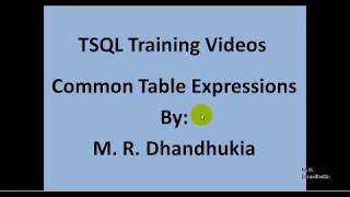 TSQL - Common Table Expressions