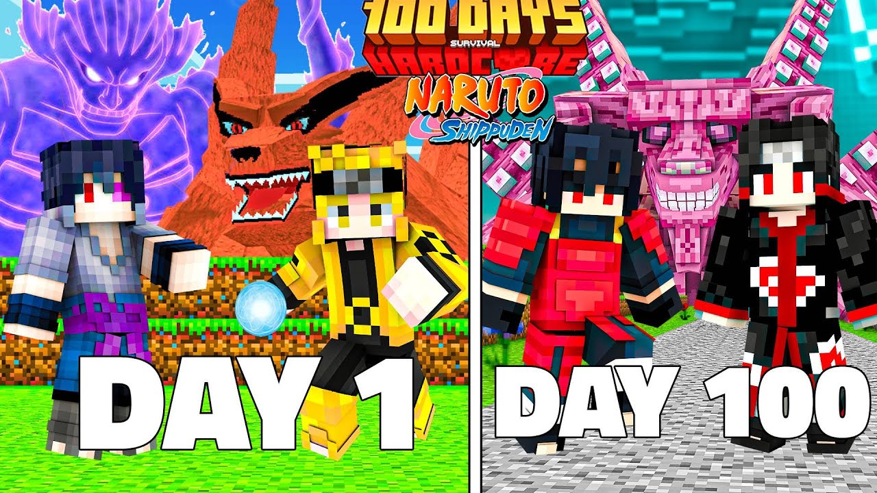 I Survived 100 Days as NARUTO in Minecraft Hardcore in Hindi