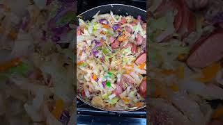 Easy Dinner Idea: One Skillet Sausage & Cabbage easydinner dinnertonight