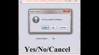Famous JOptionPane confirm Dialog Yes/No/Cancel Option Java Example in NetBeans Wealth