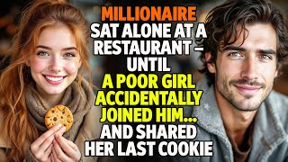 MILLIONAIRE SAT ALONE AT A RESTAURANT.UNTIL A POOR GIRL ACCIDENTALLY JOINED HIM AND SHARED HER LAST