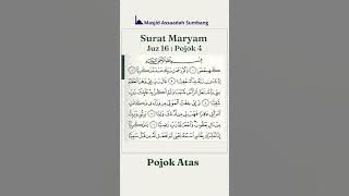 Surat Maryam I   Juz 16 : Pojok 4