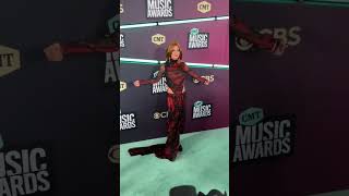 Shania Twain Arrives At 2023 Cmt  Awards  Red Carpet