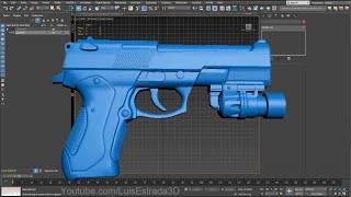 Poly modeling: Pistol (Short Version)