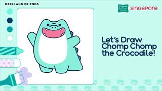 Merli Drawing Tutorial - Chomp Chomp the Crocodile