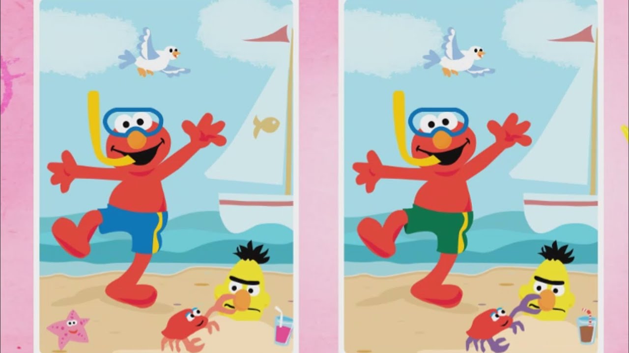 Sesame Street Spot The Difference With Elmo Youtube 