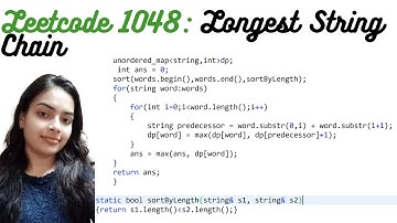 Leetcode 1048. Longest String Chain