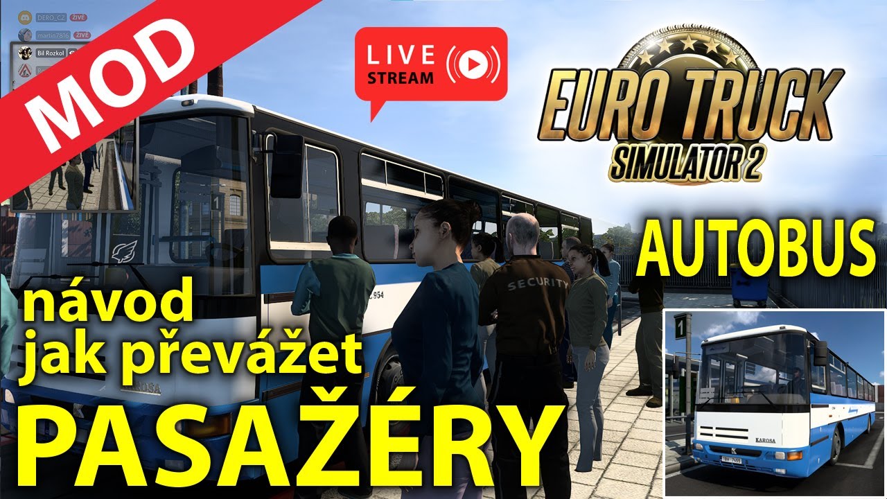 ETS2 Autobusy a pasažéři