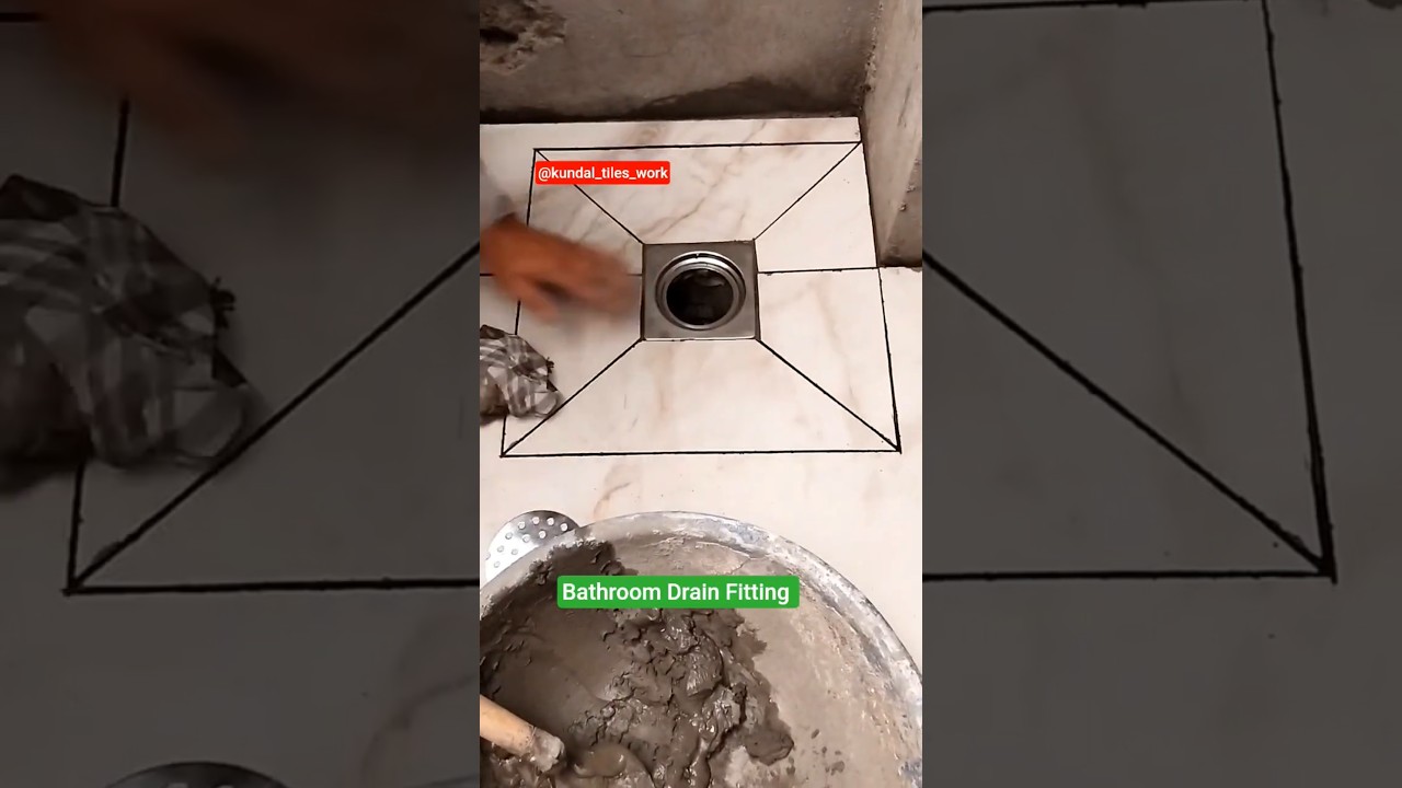 How to Quickly Cut and Install Tile Around Shower Floor Drain 