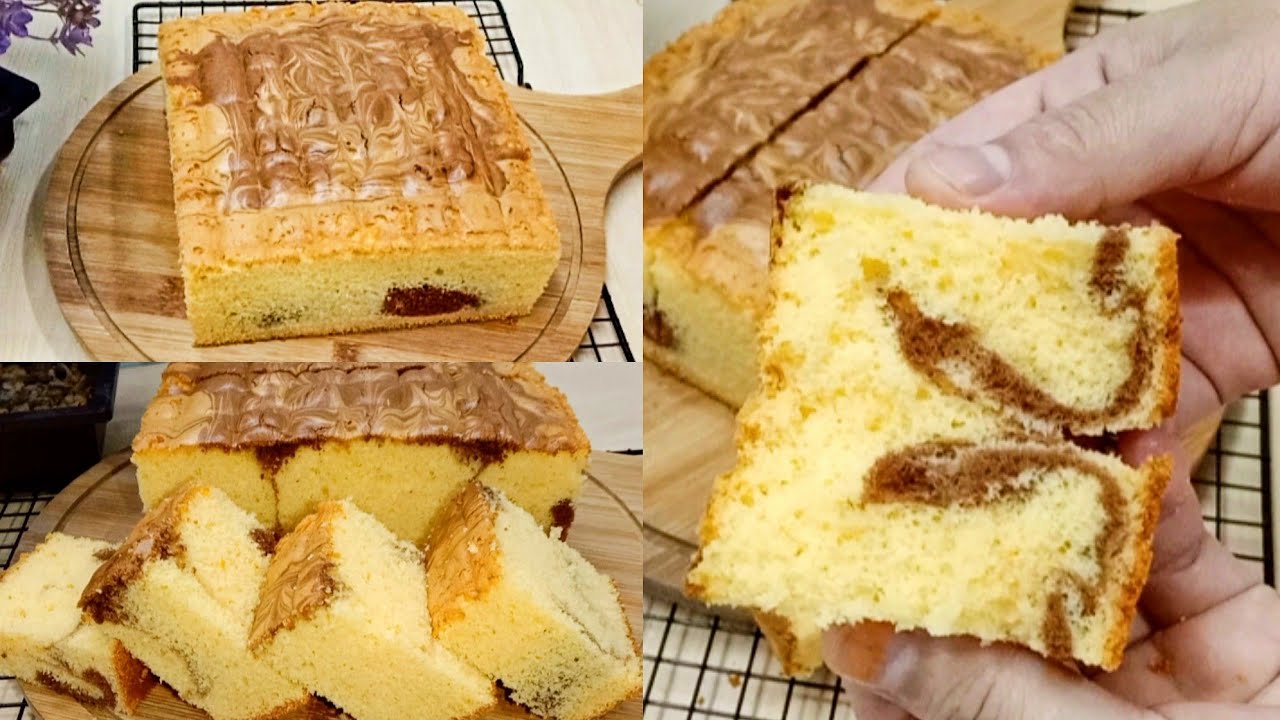 Cara Buat Marble Butter Cake Oren Coklat | Orange Marble Butter Chocolate | Cake Super Gebu