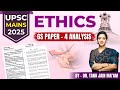 UPSC GS 4 Ethics Paper Analysis 2025 | By Dr. Tanu Jain Ma’am | UPSC Mains Exam | Tathastu ICS