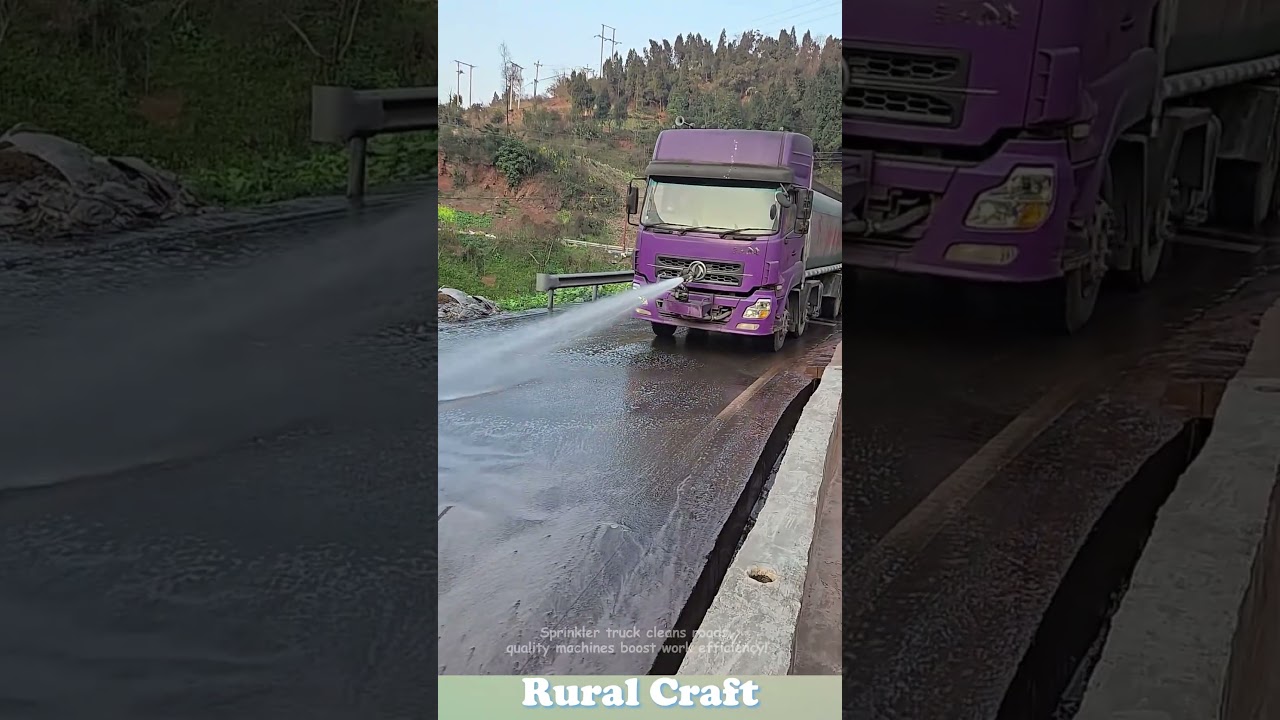 Sprinkler truck cleans roads, quality machines boost work efficiency! 