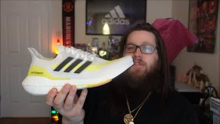 ADIDAS ULTRA BOOST 21 "WHITE/SOLAR YELLOW" REVIEW!!!+ UNBOXING!!!+ ON FEET!!!+ NOW WHAT?!?! screenshot 1