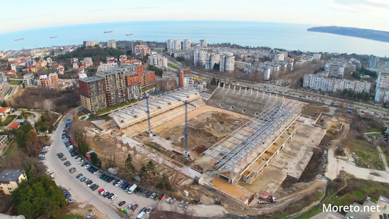 Докъде стигна строителството на Стадион Варна?