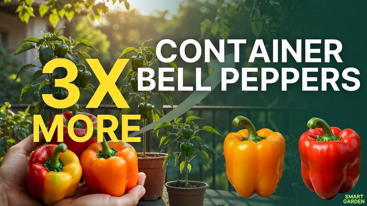 Единственный способ вырастить ОГРОМНЫЕ болгарские перцы на крошечном пространстве (лайфхак для ко...