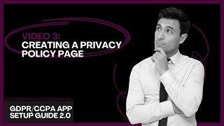 Details GDPR/CCPA app Setup Guide 2.0 | 3. How to set up a Privacy Policy page for your store | Shopify Update