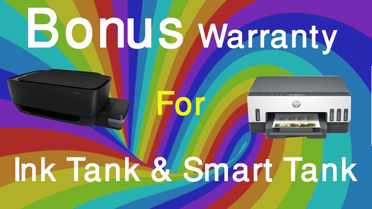 How to activate bonus warranty hp ink tank and smart tank YouTube