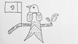 Beautiful Parrot Holding Pakistan Flag Drawing screenshot 4