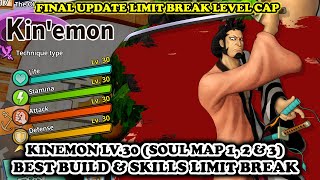 Kinemon Lv.30 Limit Break Soul Map 1, 2, 3 Best Build One Piece Pirate Warriors 4 2024 Dlc