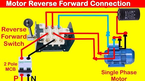 Single Phase Motor Reverse Forward Wiring Connection with Capacitor || Technical Bilal